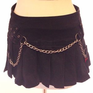 Black Tripp NYC Goth Punk Skirt with Chain