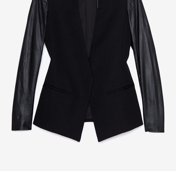 ๐ SOLD ๐ Helmet Lang leather sleeve Blazer 0 - Picture 5 of 7