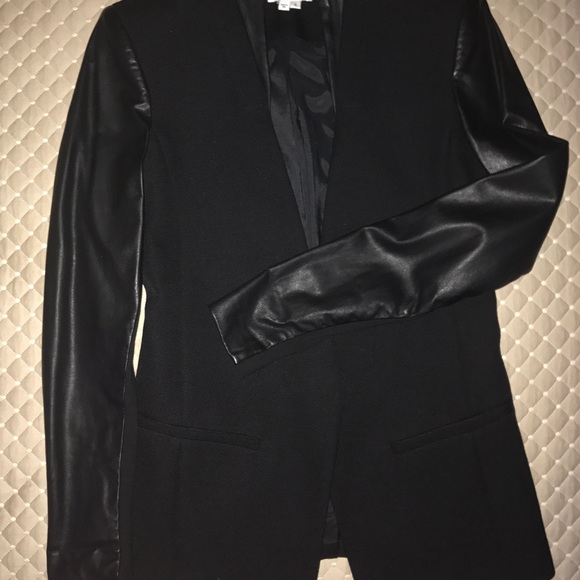 ๐ SOLD ๐ Helmet Lang leather sleeve Blazer 0 - Picture 6 of 7