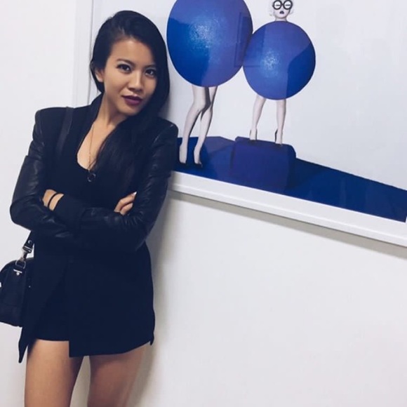 🎉 SOLD 🎉 Helmet Lang leather sleeve Blazer 0 - Picture 1 of 7