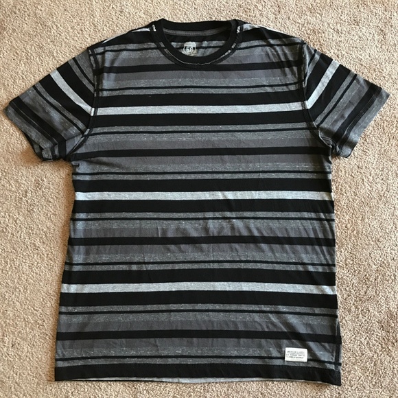 Route 66 Boys T Shirt Black/Gray Striped Shirt - Picture 2 of 8