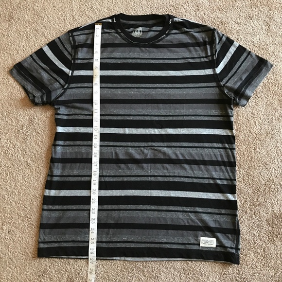 Route 66 Boys T Shirt Black/Gray Striped Shirt - Picture 6 of 8