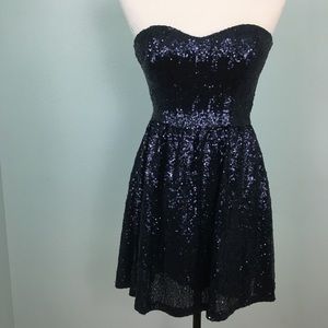 Navy blue sequin dress