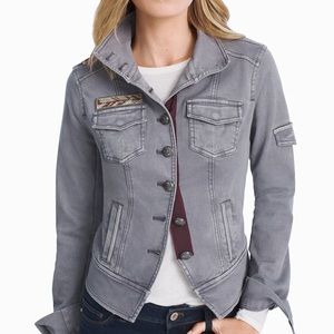 WHBM EMBELLISHED DENIM JACKET! Brand New INstores!