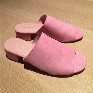 Pink mules from Topshop