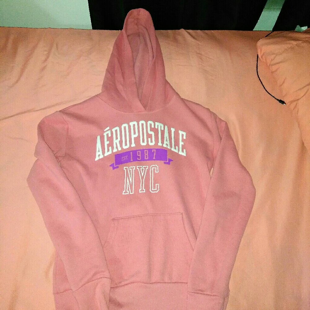 Aeropostale peach over head hoodie