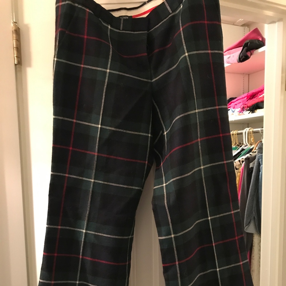 Wool plaid pants