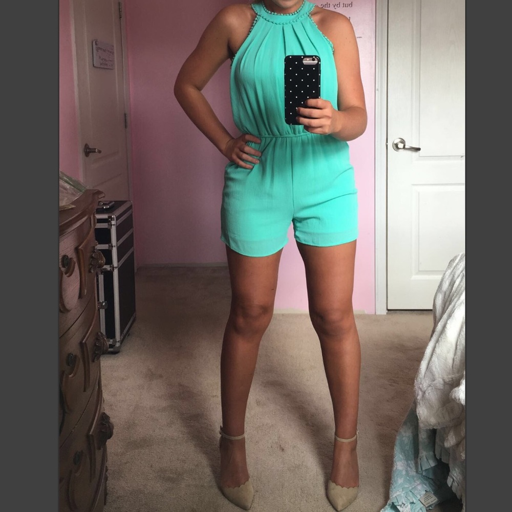 Teal Romper