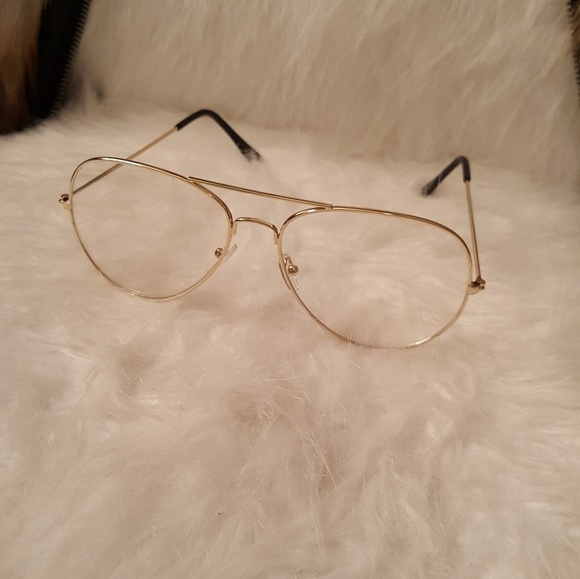Aviator clear lenses and gold color frame - Picture 4 of 4