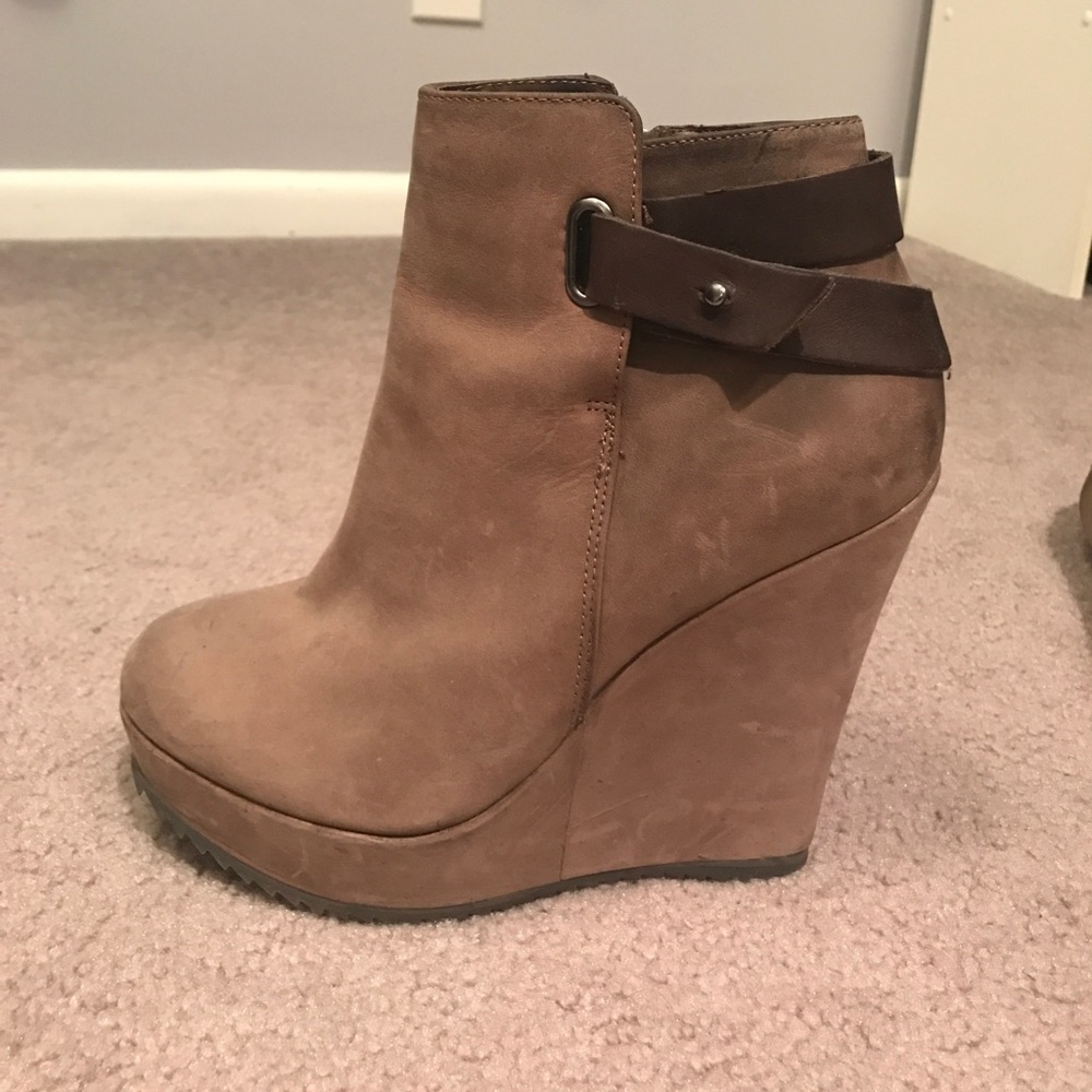Wedge booties NEVER WORN brand new condition