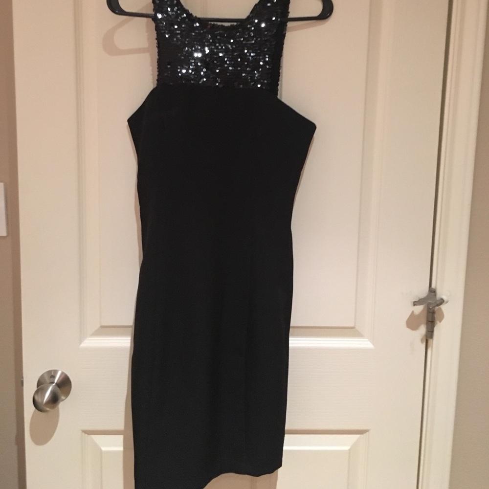 Black sequin dress