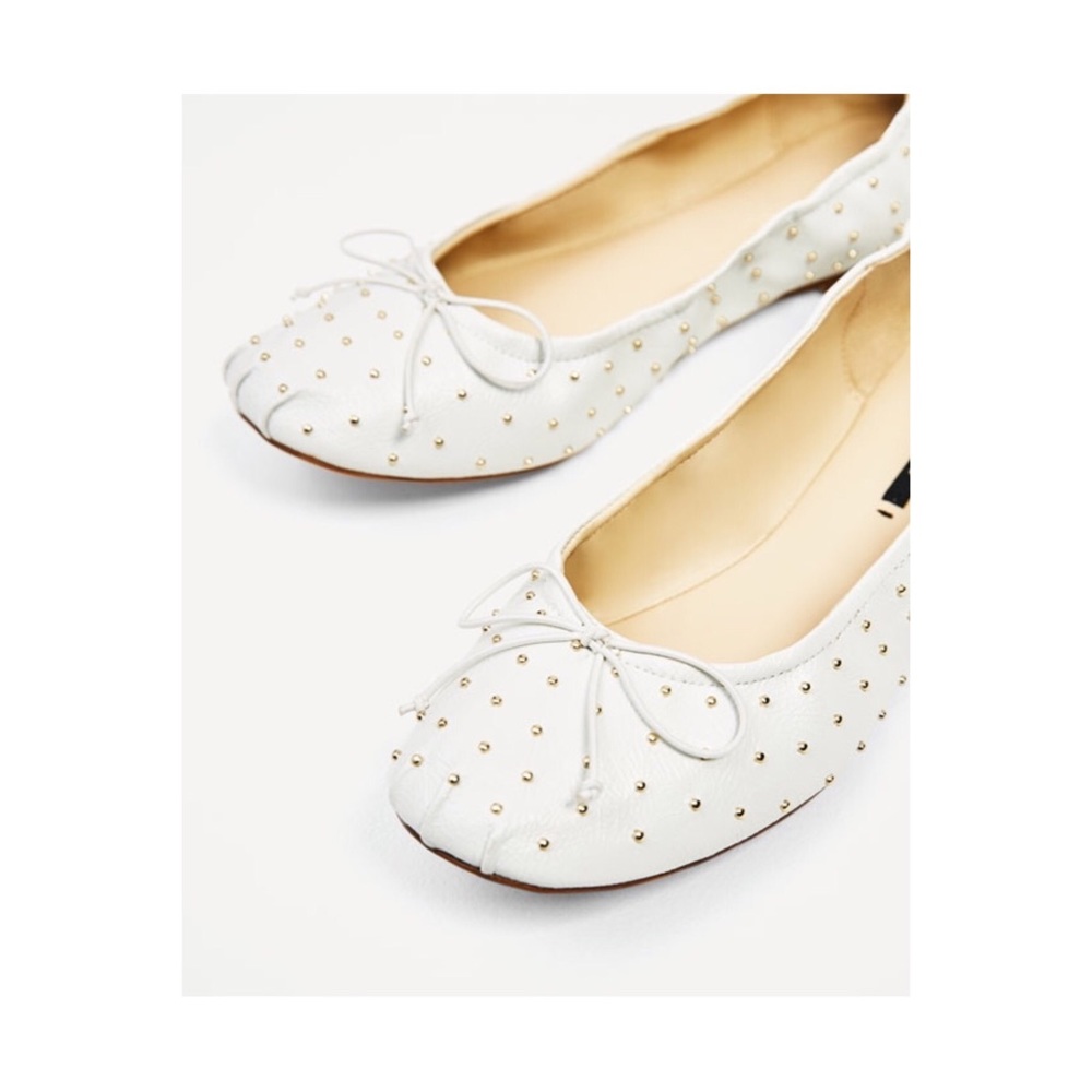 Zara Studded Ballerinas - Picture 1 of 4