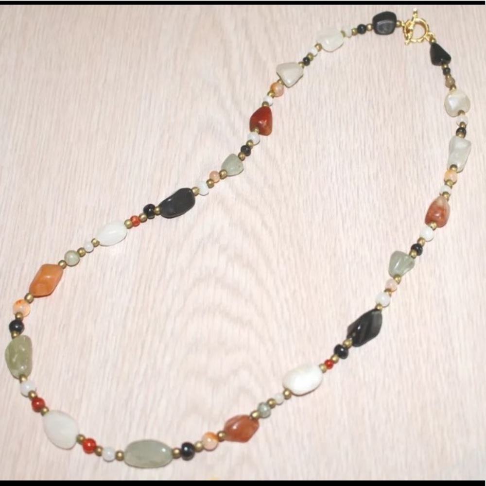 🛍Natural Multicolor Agate Necklace🎁⭐️NEW⭐️