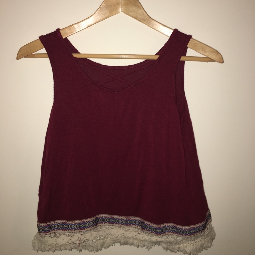 Maroon crop top!!
