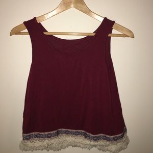 Maroon crop top!!