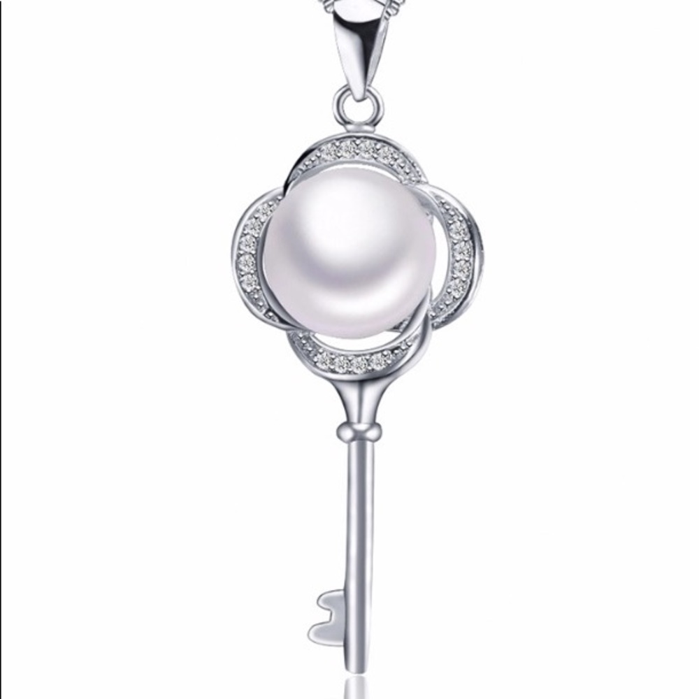 Sterling Silver Key Pendant Necklace