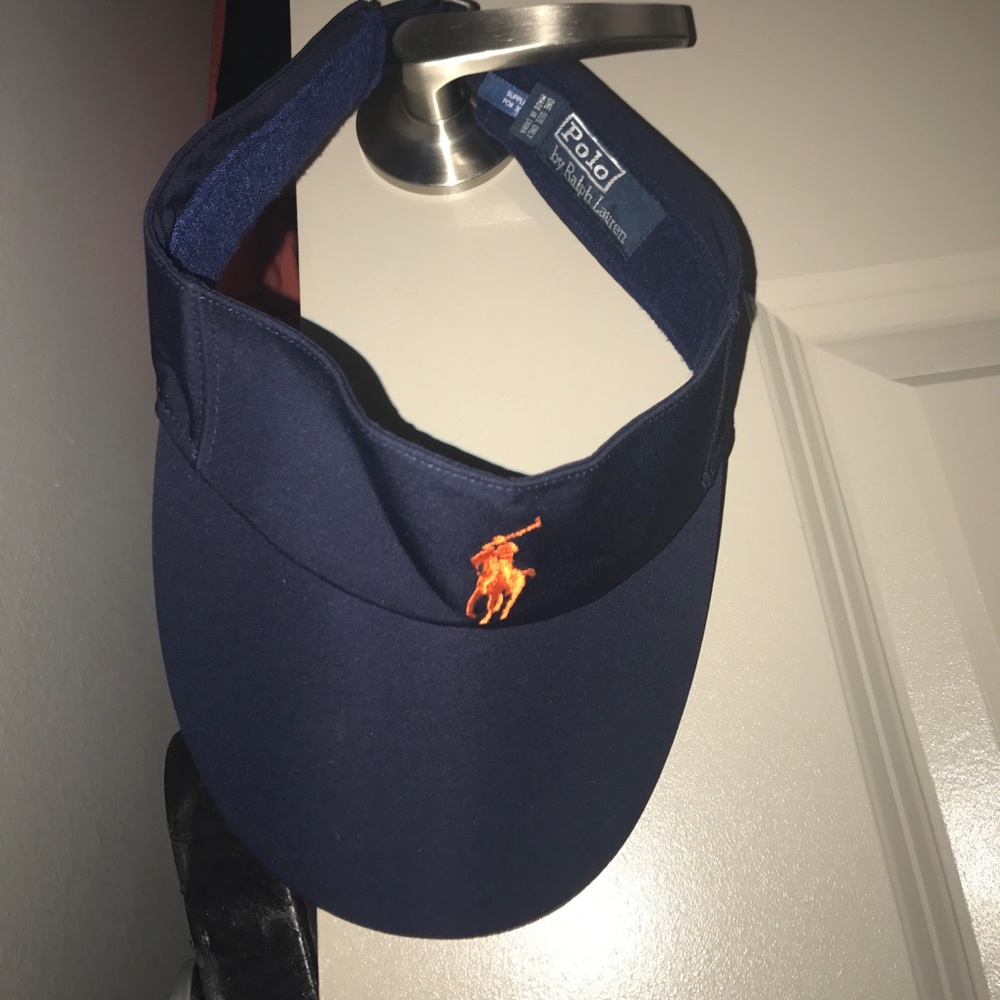 Navy blue polo visor