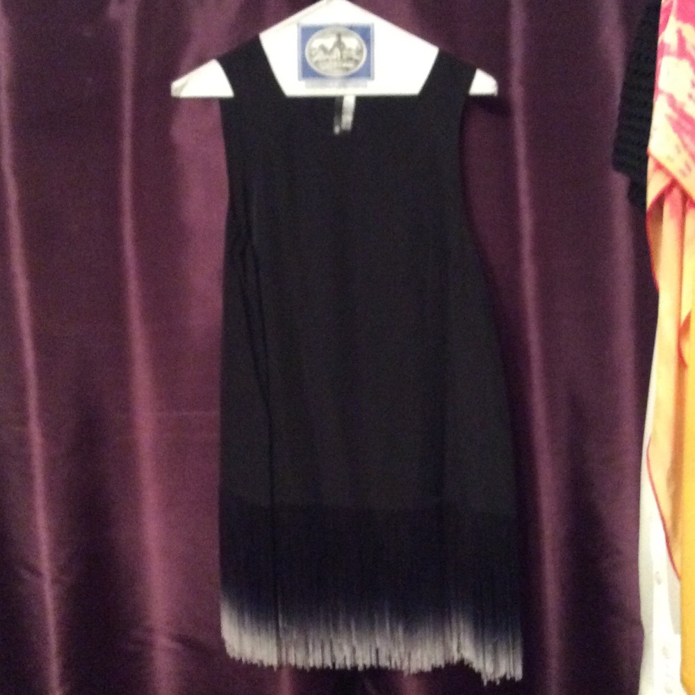 Kensie fringe top