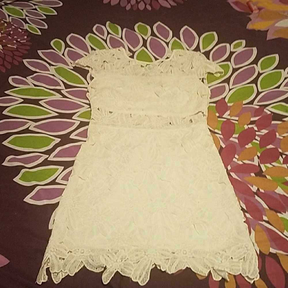 Cream lace dress