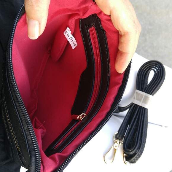 Black quilted clutch or crossbody bag - Picture 4 of 4