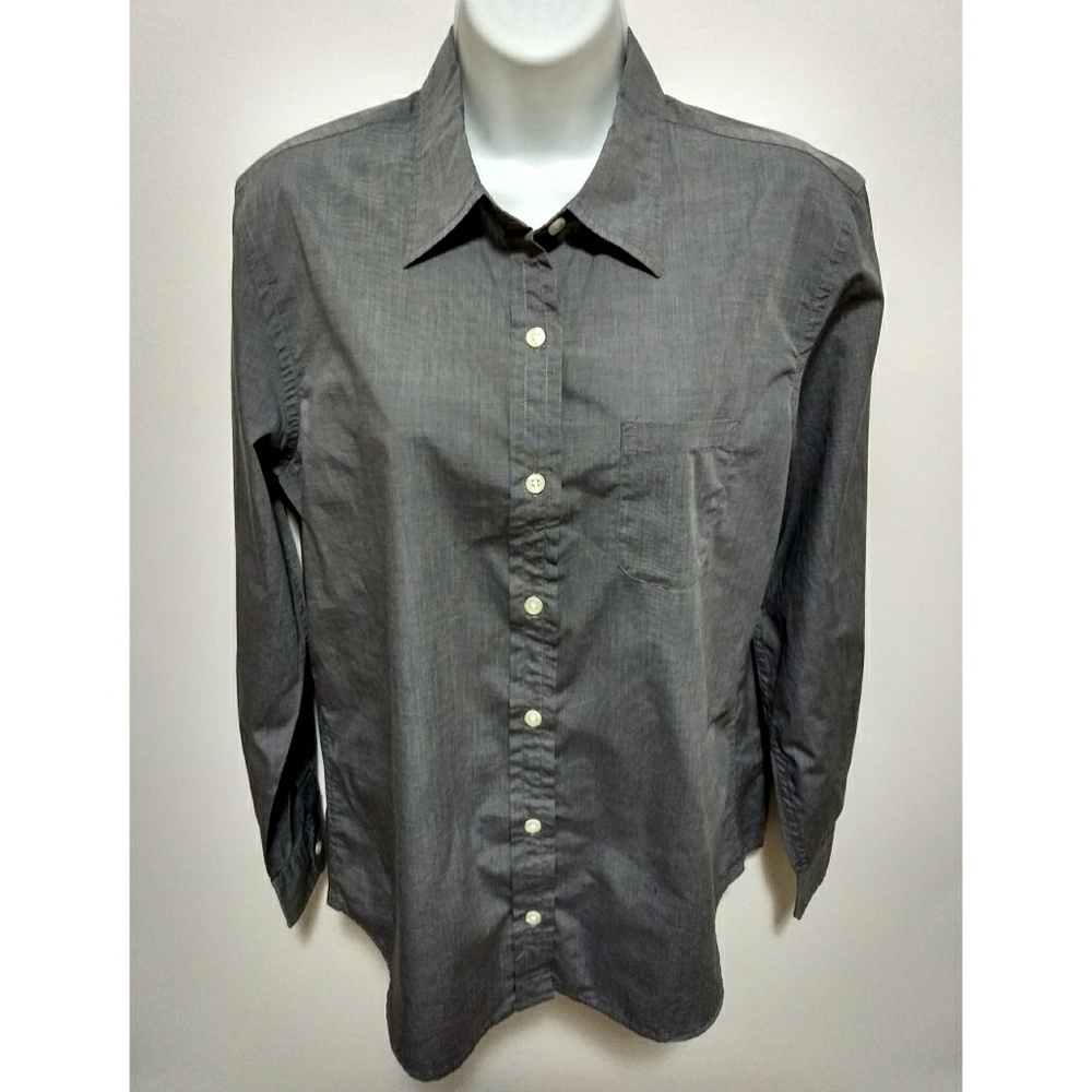 GAP dark grey button down long sleeves shirt