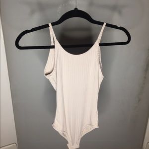 Open Back Ribbed Bodysuit