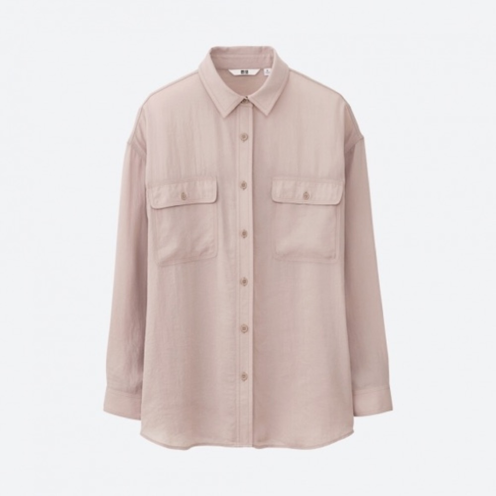 NWT Uniqlo Drape Washed Work Shirt