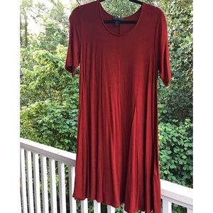 Red swing dress