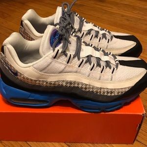 Men's Nike Air Max 95 Black/Blue/Houndstooth Sz 11