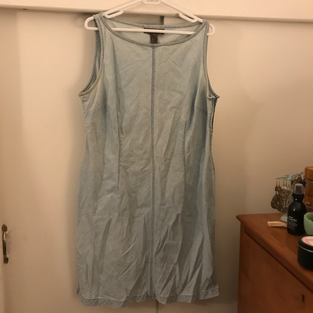 Vintage 90s denim sleeveless dress