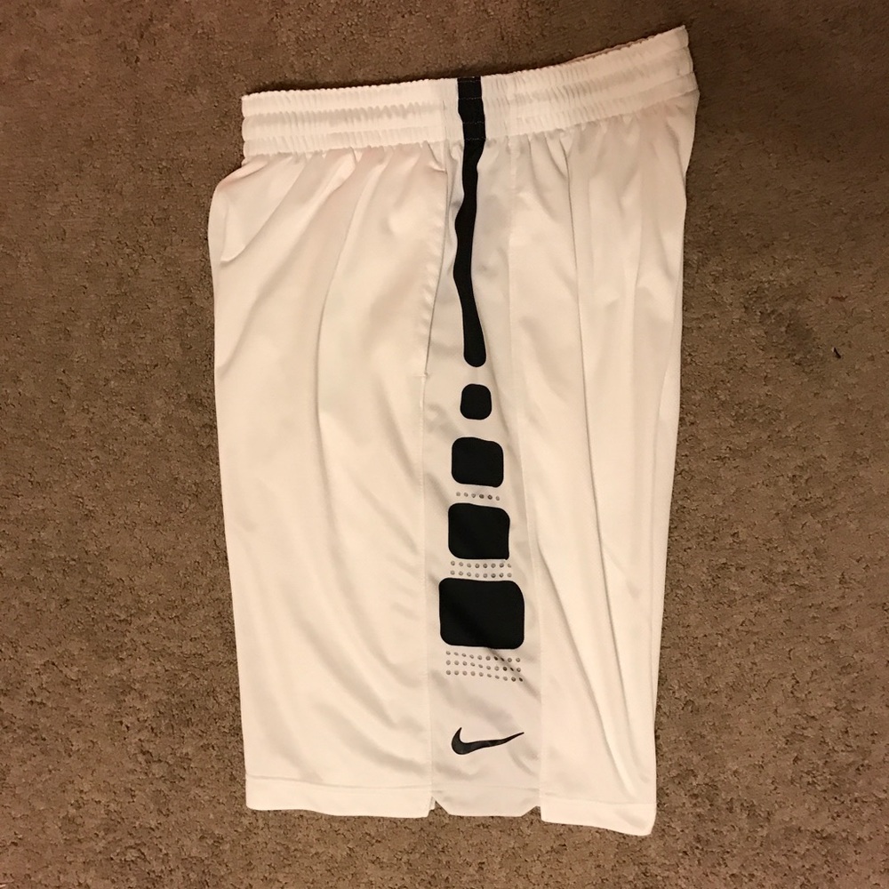 White Nike workout shorts