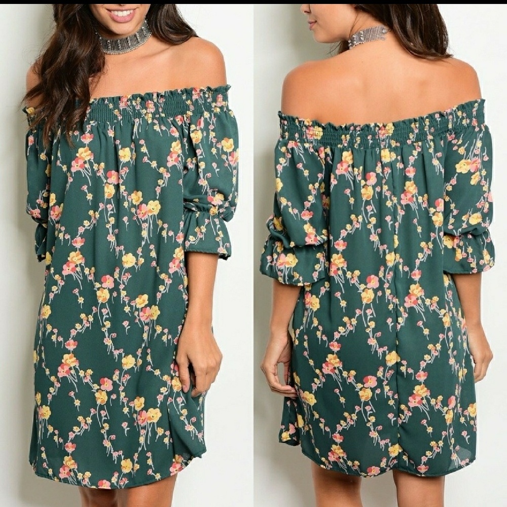 🆕Floral Off The Shoulder Dress