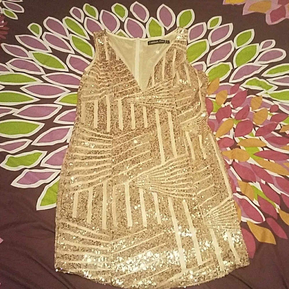 Rose gold shimmer dress