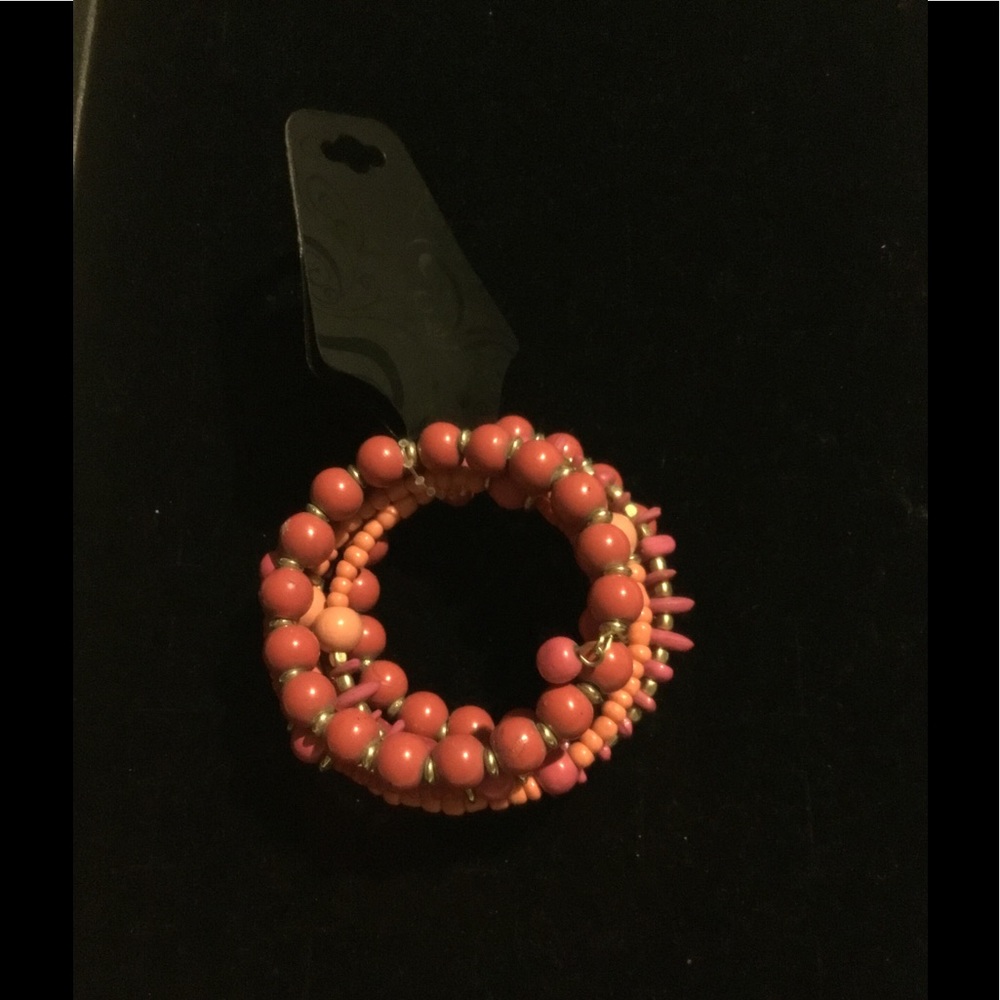 GERU CORAL & PINK WRAP BRACELET