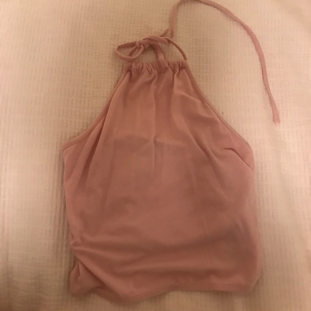 Pink halter top