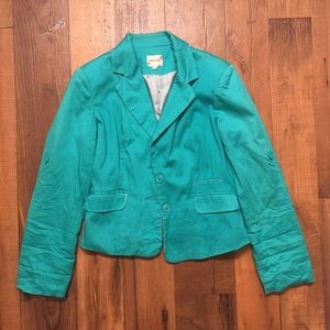 Teal fitted blazer!