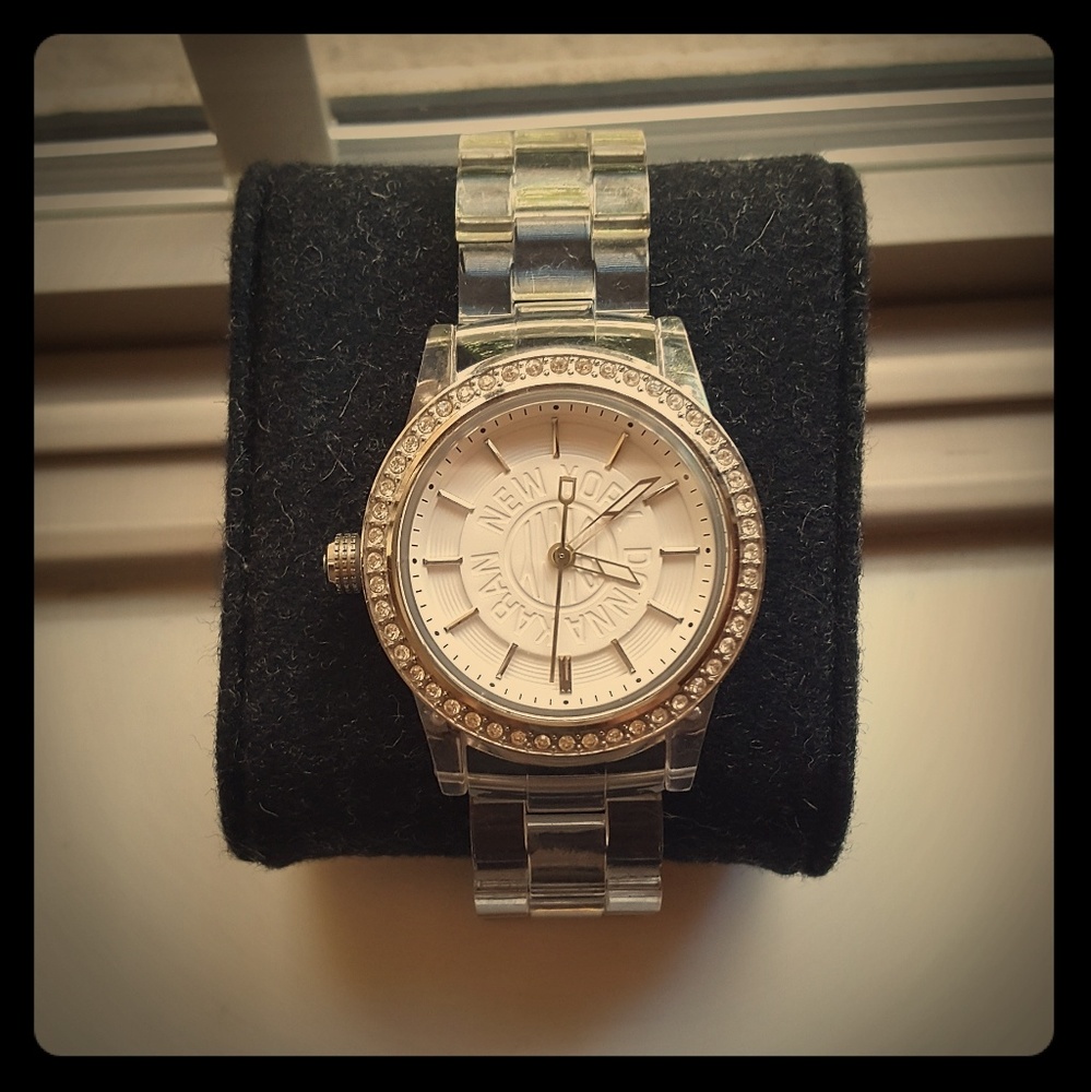 WOMEN'S DKNY rhinestone watch