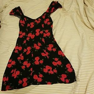 Rose Printed Cocktail Dress