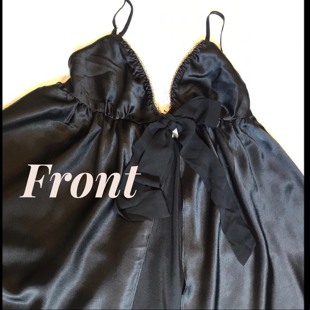 NWT Victoria Secret Black satin feel lingerie