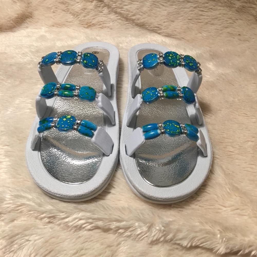 ⬇️Just be Ladies beads pool beach Slip On Sandals