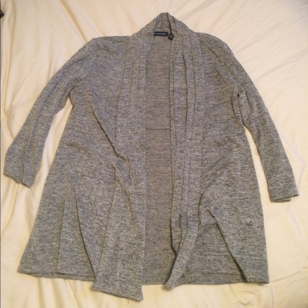 Gray cardigan 3/4 sleeve sweater size S