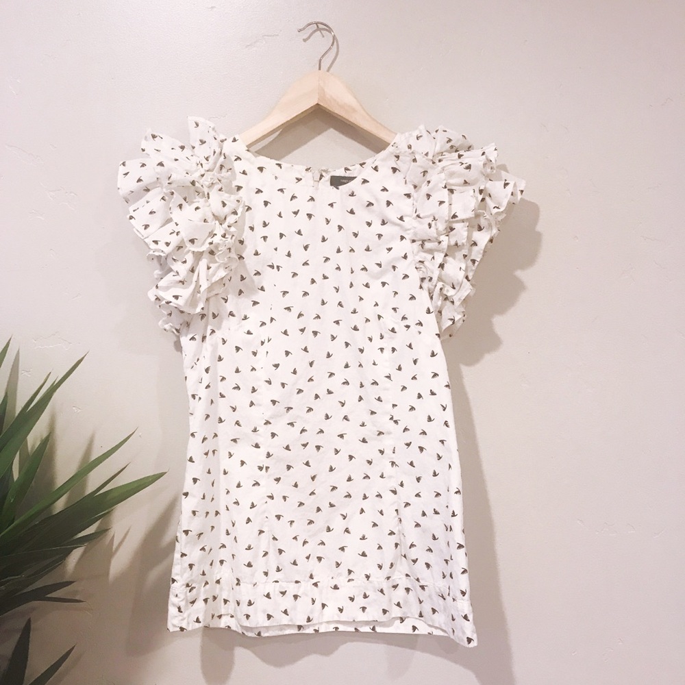 French Connection riffle sleeve blouse