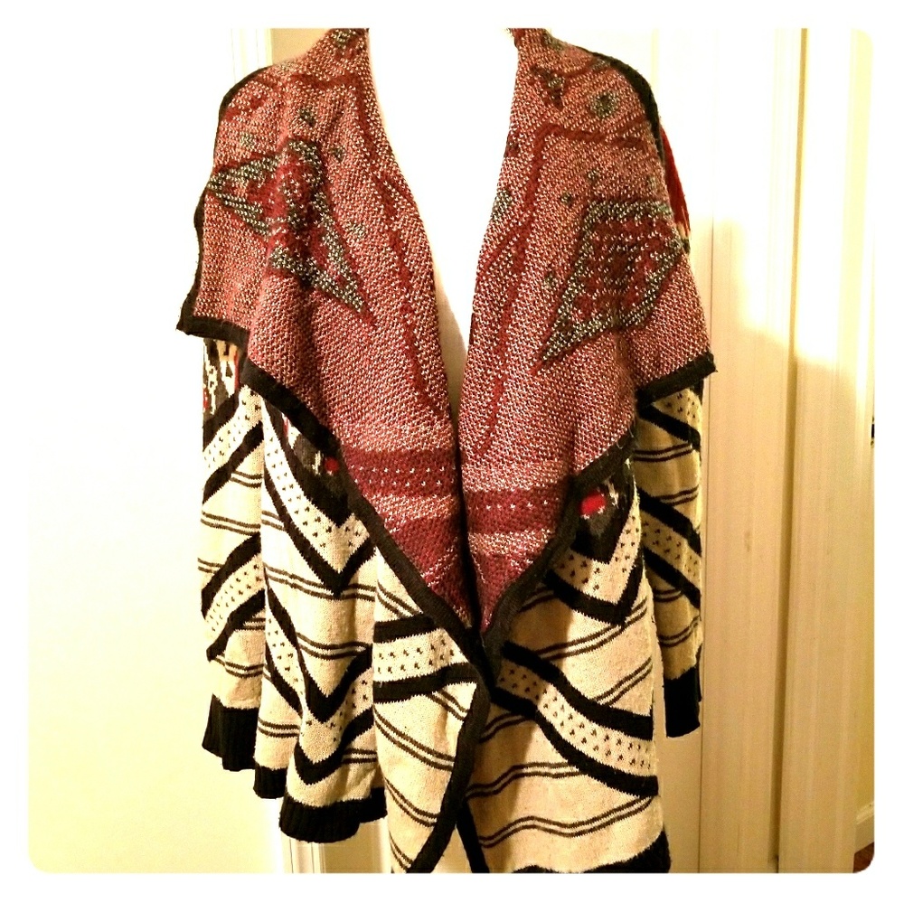 One of a kind poncho sweater