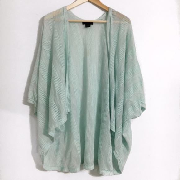 Steve Madden Sweaters - Steve Madden Seafoam Green Shawl