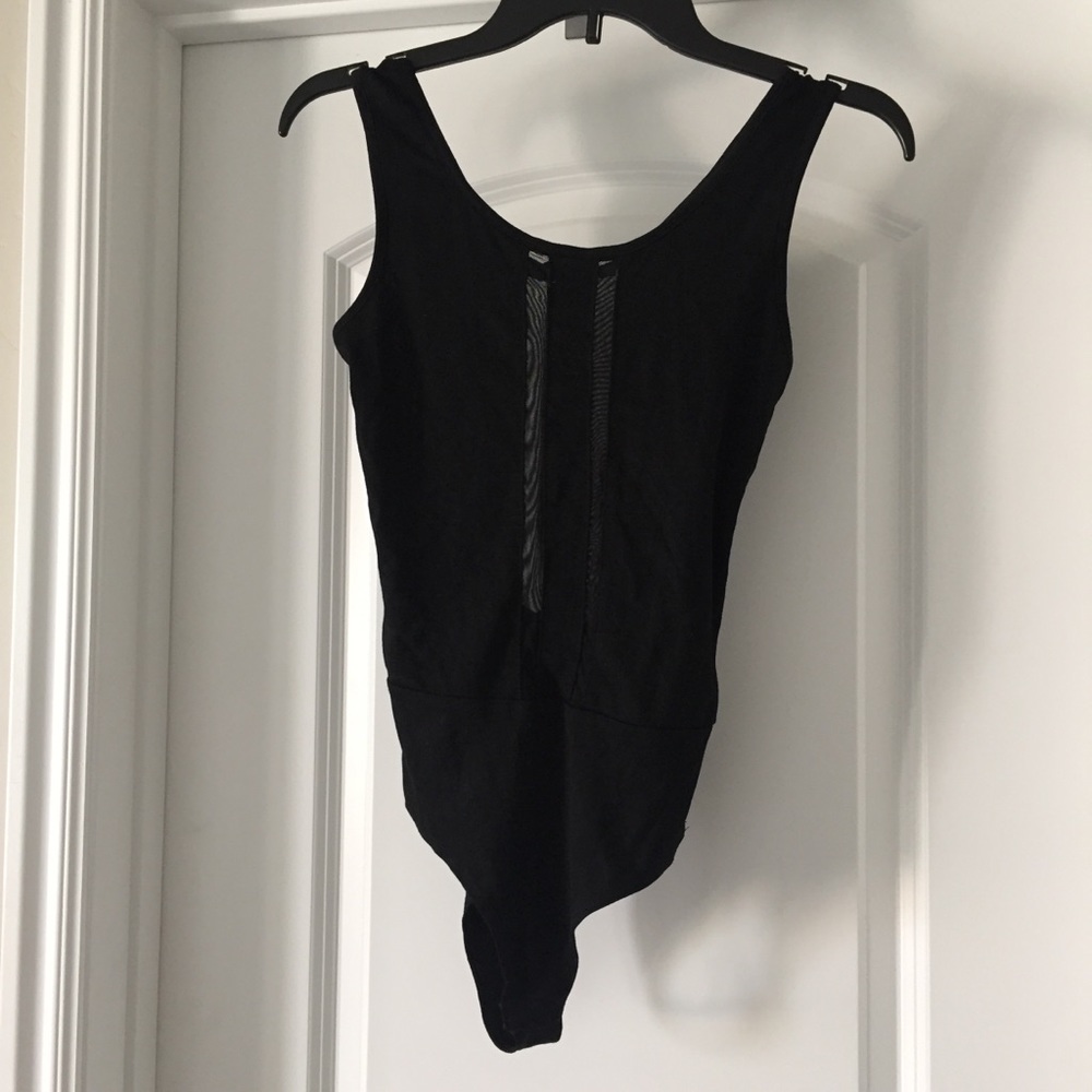 F21 black bodysuit