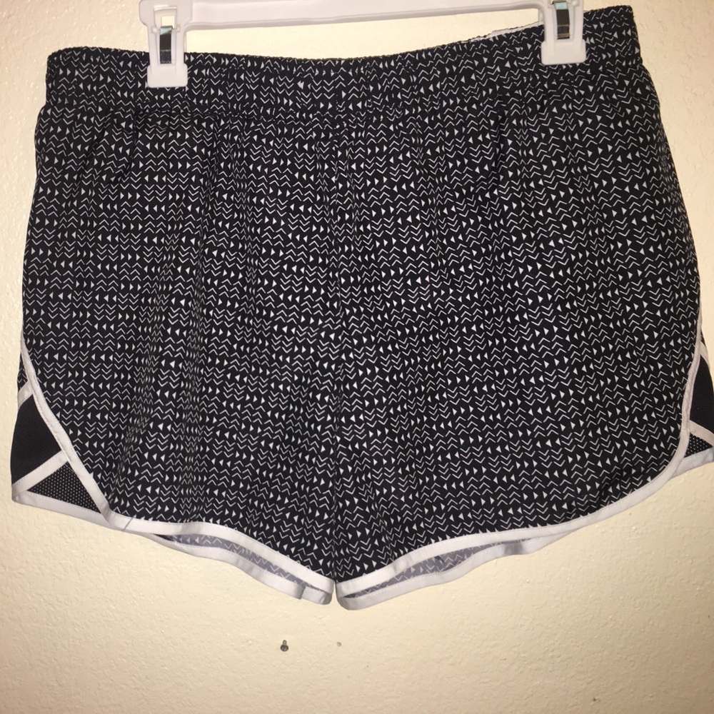 Athletic shorts with a tribal print