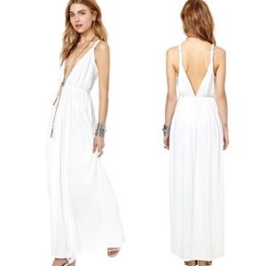 White Grecian Maxi Dress