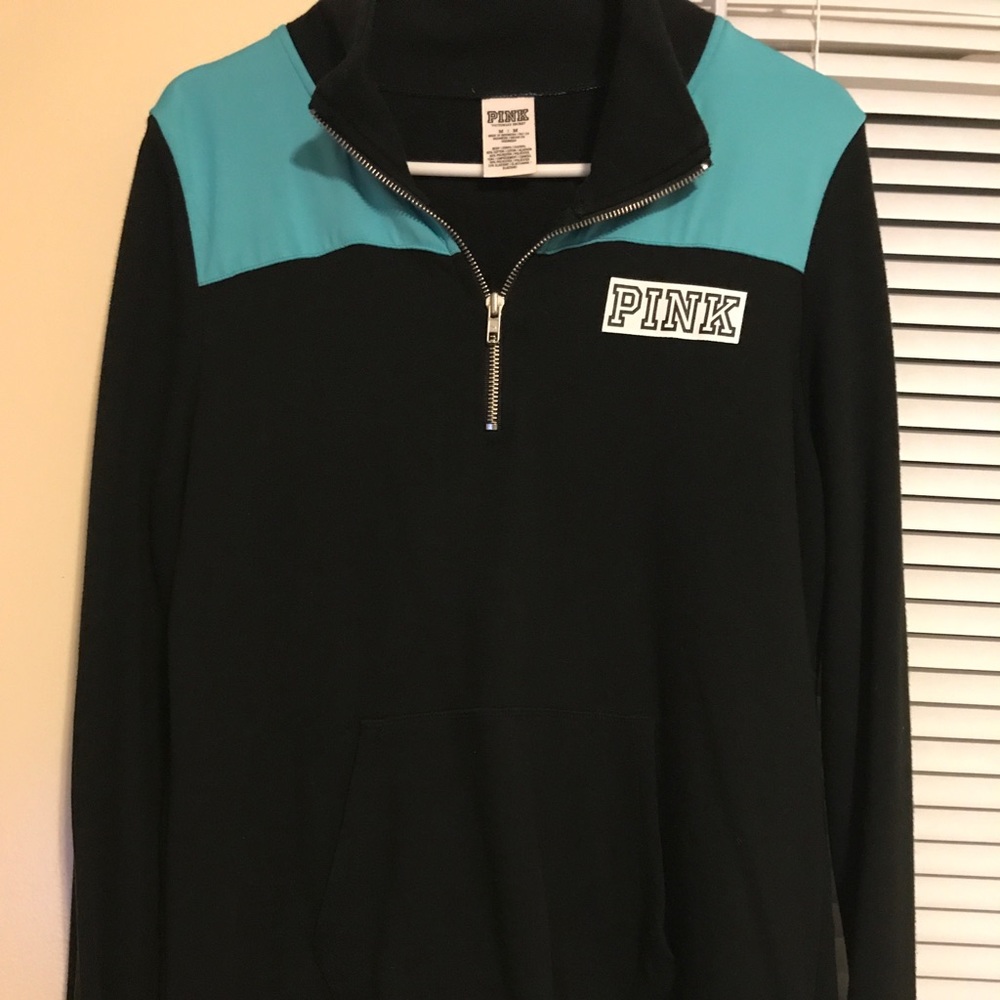 Vs pink quarter zip pullover