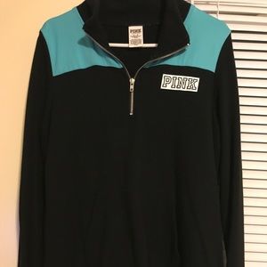 Vs pink quarter zip pullover
