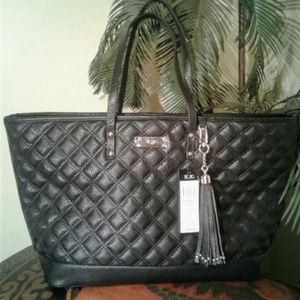 BCBG Quilted Large Black Purse